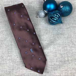 Yves Saint Laurent Tie Dark Bronze w/ Blue & Pink